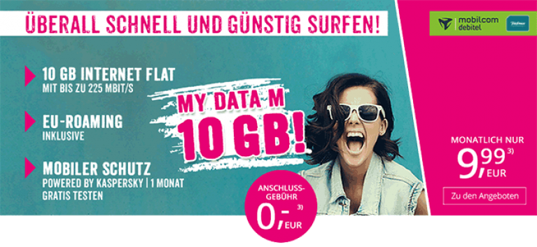 10GB Mobilcom Debitel o2 Datentarif für 9,99€ | Parrot Airborne Cargo Mars Mini-Drone