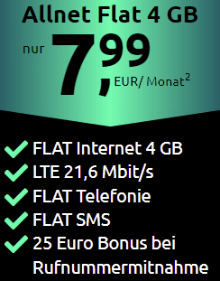 Crash Vodafone LTE Tarife | 2 GB für 5,99€ | 4 GB Flat für 7,99€ | 10 GB Flat für 12,99€