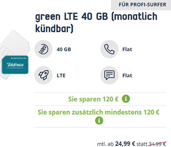 Mobilcom Debitel 40GB LTE o2 Allnet Flat Tarif für 24,99€ | ohne Laufzeit