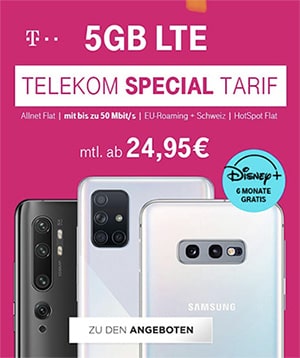 5GB Telekom Magenta Mobil Special M ab 24,95€ mit Xiaomi Mi 10T Pro 5G, Oppo Reno4 Pro 5G, Apple iPhone SE ab 4,95€
