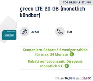 Mobilcom Debitel 20GB LTE o2 Allnet Flat für 16,99€ | ohne Laufzeit