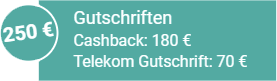 250 EUR Cashback Telekom
