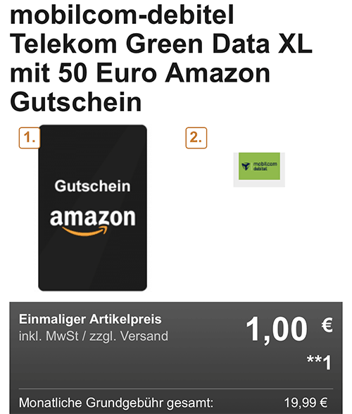 25 GB LTE Telekom Green Data XL Datentarif für 14,99€ mit 50€ Amazon Gutschein