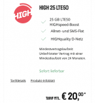 25 GB Telekom HIGH Mobile Allnet Flat für 20€ | ohne Anschlussgebühr