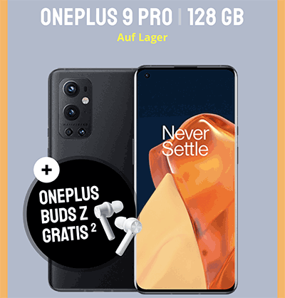 OnePlus 9 Pro + OnePlus Buds Z + 100€ Startguthaben für 49€ mit 15 GB Vodafone Smart L Plus für 34,99€ | effektiv 0€ für den Vertrag