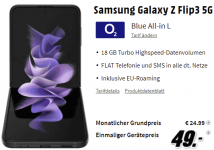 Samsung Galaxy Z Flip3 5G für 49€ mit 18 GB o2 Blue All-in L Tarif für 24,99€ | effektiv rund 4€ für den Vertrag