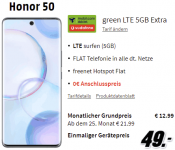 Honor 50 für 49€ mit 5 GB Vodafone Allnet Flat für 12,99€ | effektiv 2€ für den Vertrag