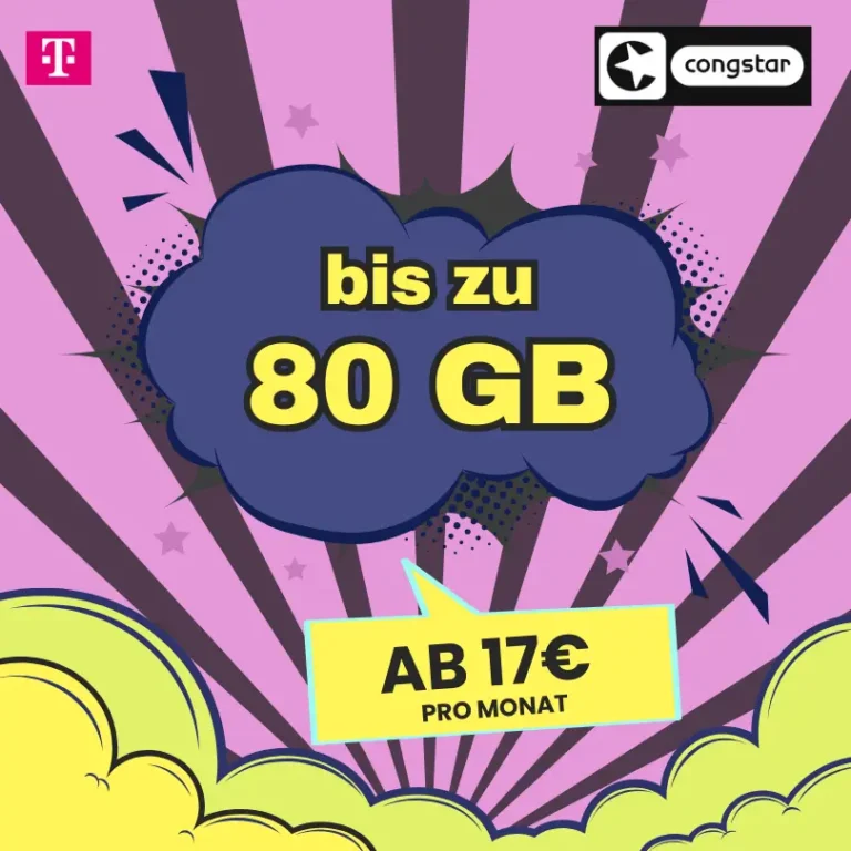 congstar Black Friday: 80 GB für 27€ im Telekom-Netz