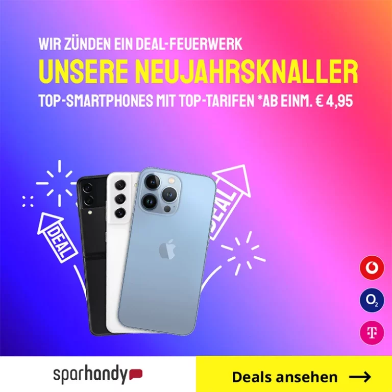 Neujahrsknaller 2022: Top Handy-Angebote von Sparhandy