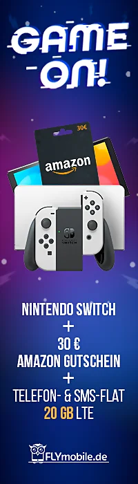 Nintendo Switch OLED Angebot fÃ¼r 4,99â‚¬ mit 20 GB und 30 Euro Amazon Gutschein