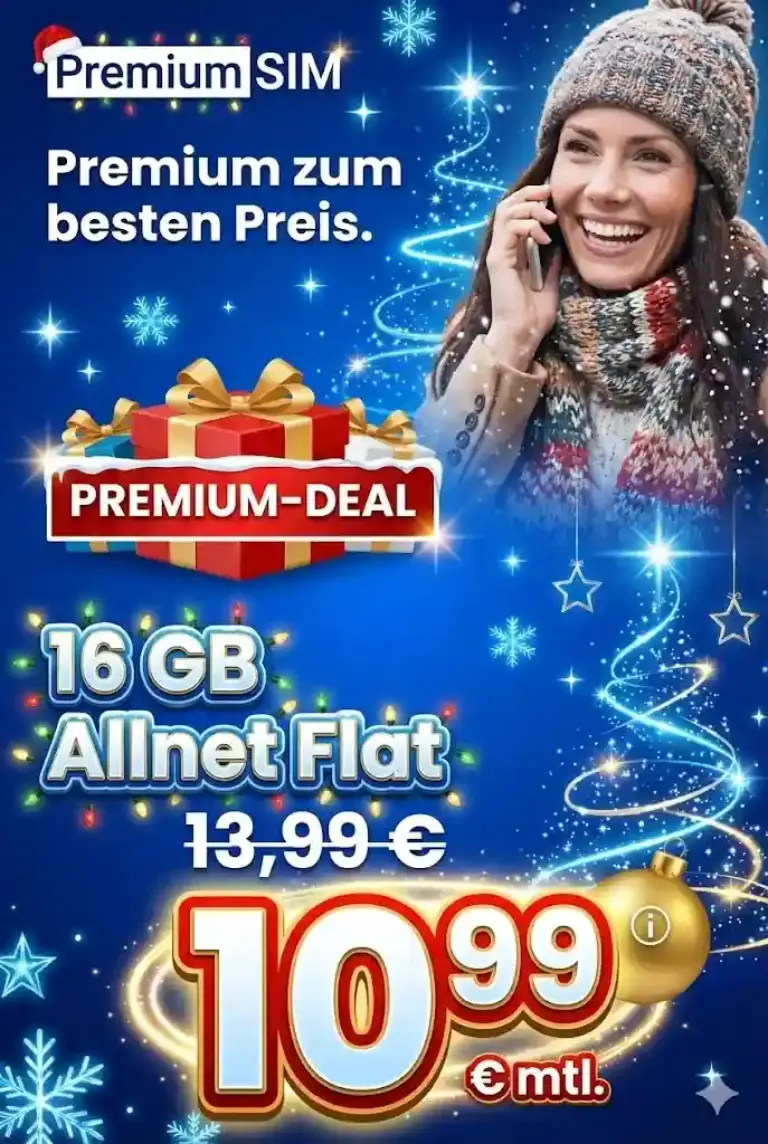 📱 PremiumSIM Tarife ab 6,99 €: 6 GB 5G Allnet-Flat im Deal