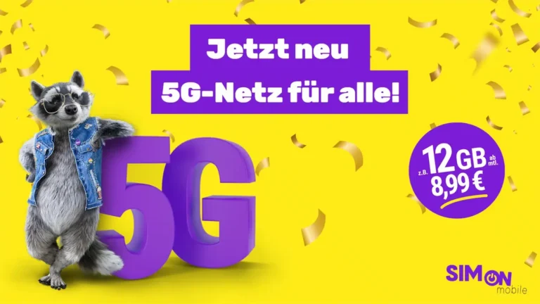 🚀 SIMon Mobile jetzt im 5G-Netz