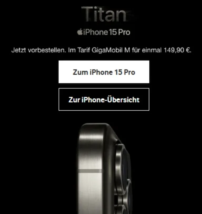 🚀 iPhone 15 (Pro) bei Vodafone ab 1 EUR: Exklusive Deals!