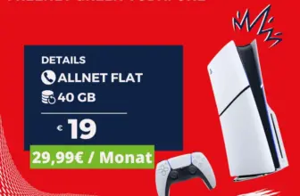 🎮 PS5 Slim + 40GB Vodafone Flat | nur 2,04€ eff.
