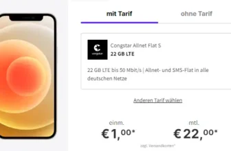 iPhone 12 mini (refurbished) für 1€ mit 22 GB Telekom Vertrag eff. 5€