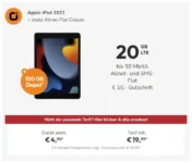 Apple iPad 2021 für 4,95€ mit 20 GB Vodafone Vertrag + 100 GB Depot eff. 7,70€ / Monat