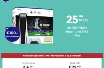 PS5 Lite Disc mit FC 24 Bundle für 4,95€ mit o2 Vertrag eff. 6,91 € / mit MNP 2,74€