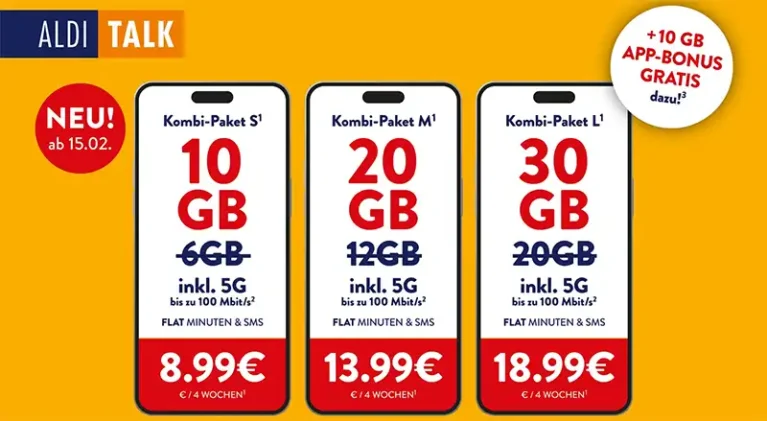 ALDI TALK Update: Mehr Datenvolumen zu attraktiven Preisen 📶