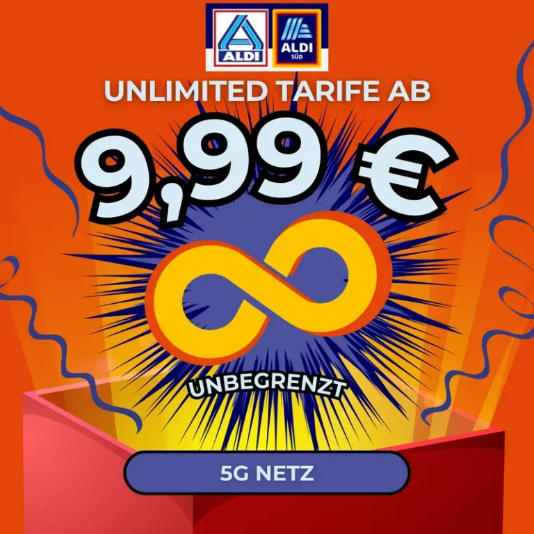 ALDI TALK Unlimited: Unbegrenztes Datenvolumen ab 9,99€ 🚀