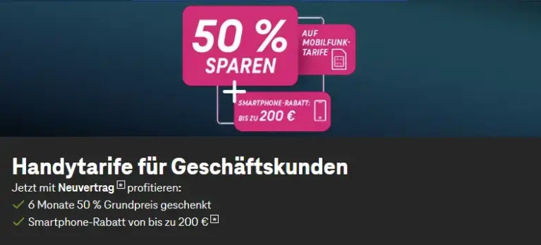Telekom Business Mobil XL: Unlimited-Tarif ohne Grundgebühr bis Ende 2024