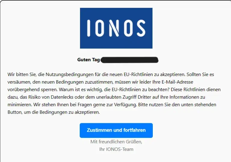 1&1 Phishing mit EU-Richtlinien: So erkennst du den Betrug