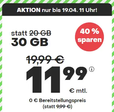 7 GB Flat für 5,99 € | 20 GB Flat für 8,99 € | 30 GB Flat für 11,99 € | 70 GB Flat für 24,99 € - handyvertrag.de TOP PREIS
