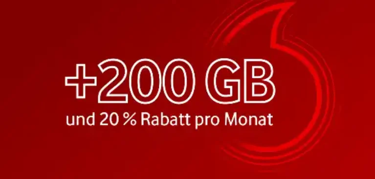 200 GB Datenboost bei Vodafone GigaMobil - Mega Datenvolumen