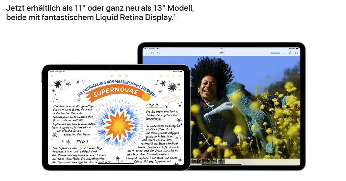 Apple iPad Air in zwei Größen