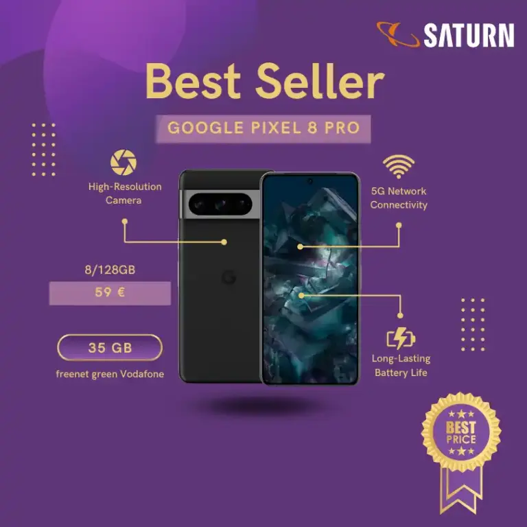 Pixel 8 Pro für 59€ + freenet Vodafone 35GB 1,65€