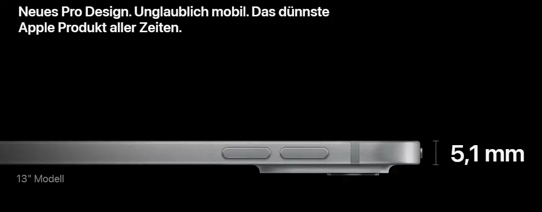 iPad Pro 2024 extrem Dünn