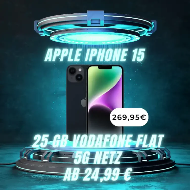 iPhone 15 für 279,95€ mit 25 GB Vodafone eff. -3,72€