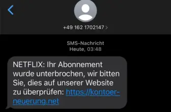 Schutz vor Netflix Phishing-SMS 015216813441