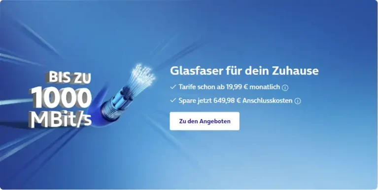 o2 Glasfaser-Tarife ab 19,99 € - Bis zu 1000 MBit/s