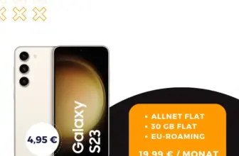 Galaxy S23 für 4.95€ + otelo Allnet Flat 30GB eff. -2.26€ mtl.