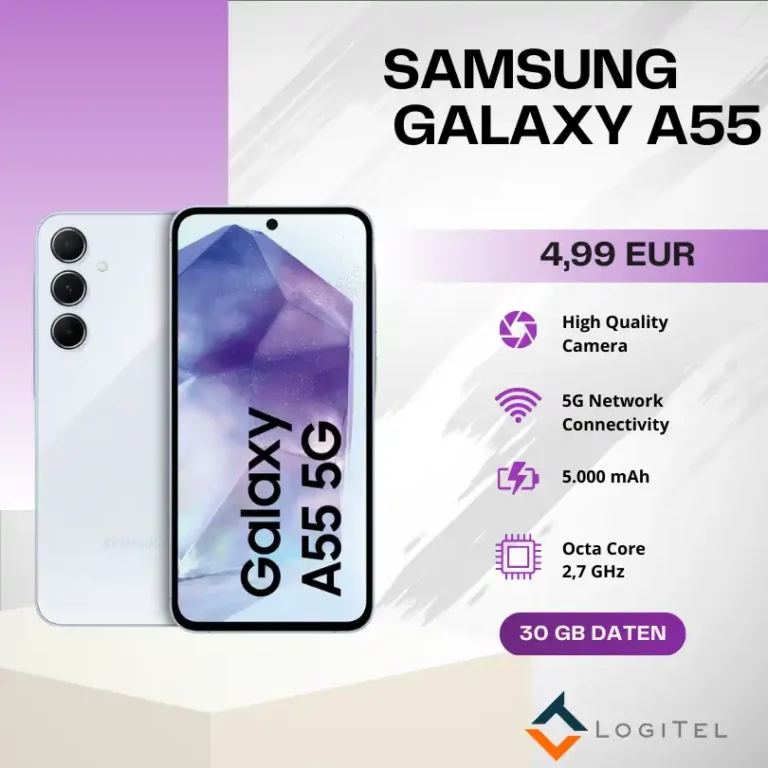 Galaxy A55 5G für 4,99€ mit 30 GB Vodafone eff. 5,41€