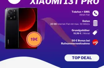 Xiaomi 13T Pro für 19€ mit 20 GB Vodafone eff. gratis
