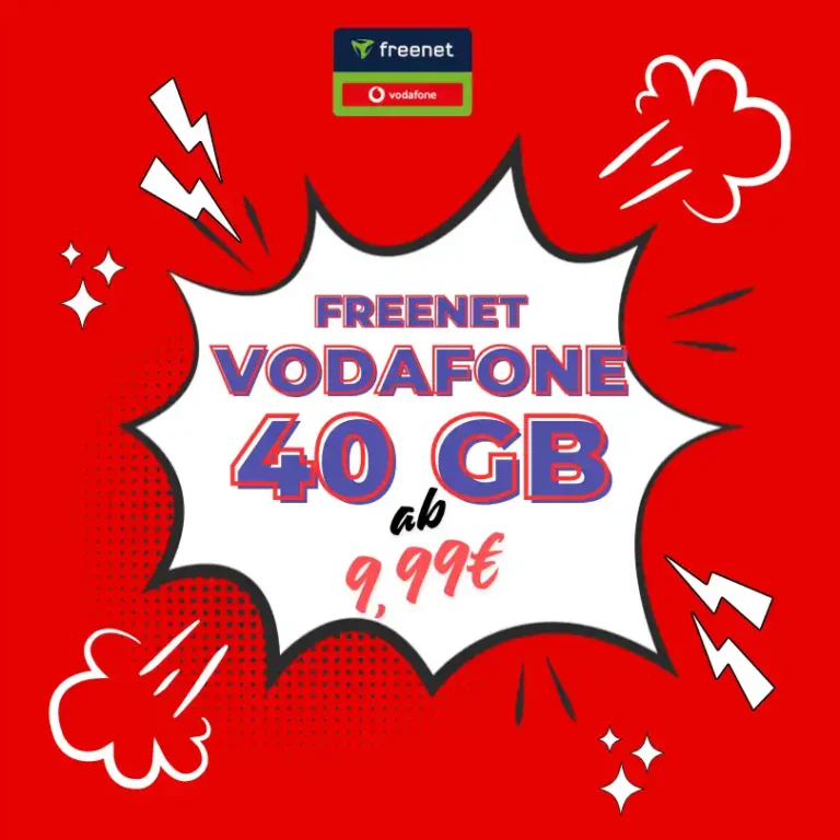 Freenet Vodafone green LTE 40 GB im D2-Netz ab 9,99 €
