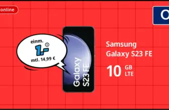 Galaxy S23 FE für 1€ mit 10 GB o2 Basic für 14,99€ eff. gratis