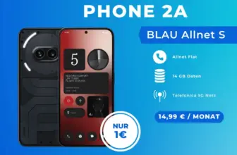 Nothing Phone 2a 128 GB für 1€ mit 14 GB Blau Flat für eff. 5,32€