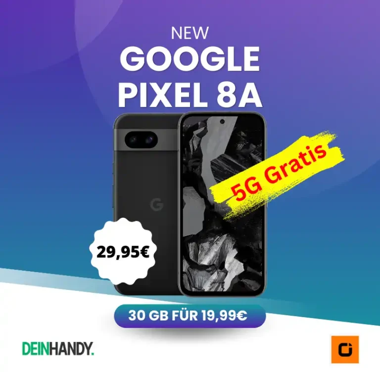 Google Pixel 8a nur 29,95€ + 30GB otelo Flat für 19,99€ eff. 1,70€