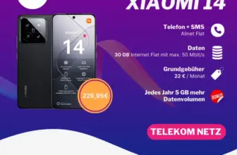 Xiaomi 14 für 229,95€ + congstar 30 GB für 22€ eff. 1,50€
