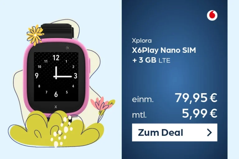 XPLORA X6Play für 79,95 + 3GB Vodafone für 5,99€ eff. 1,74€