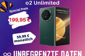 Honor Magic V3 für 199,95€ mit o2 Unlimited Tarif eff. -13,34€