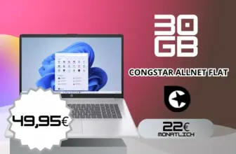 HP Laptop 17,3" für 49,95 € + congstar 30 GB Flat für 22 €