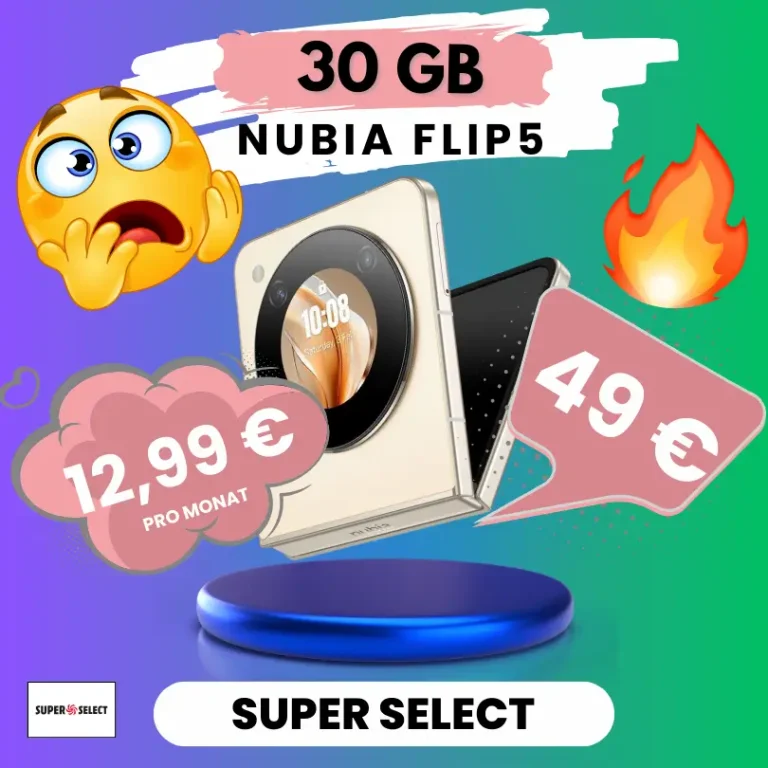 📱 Nubia Flip 5G: 30GB O2 für 12,99€ + Klapphandy 49€