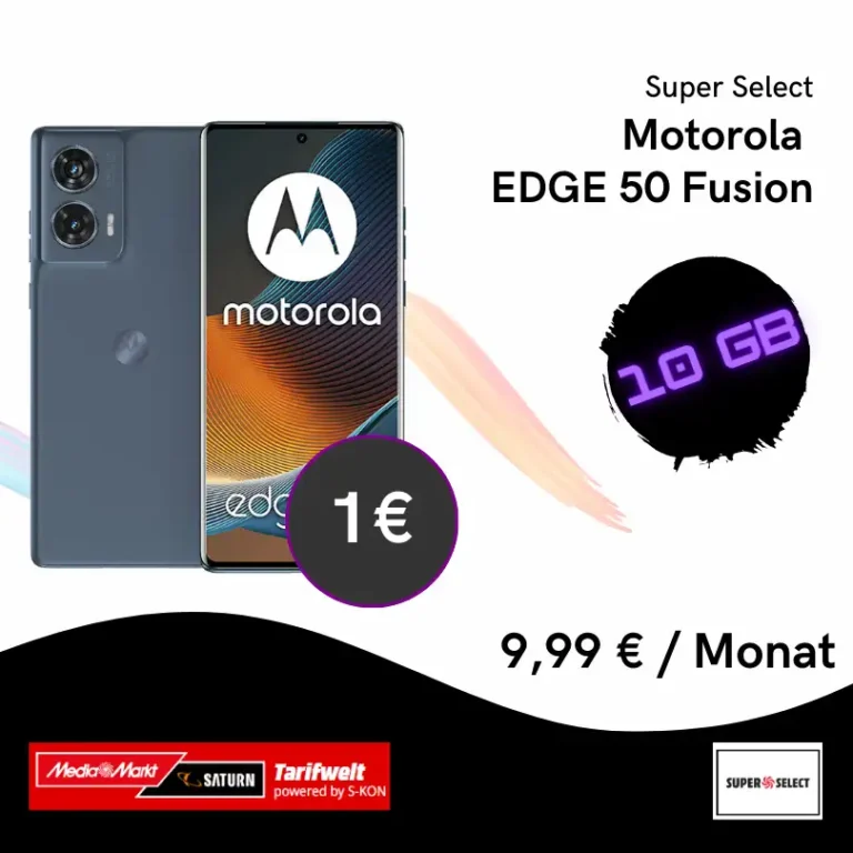 Motorola EDGE 50 Fusion für 1€ mit 10 GB o2 für 9,99€