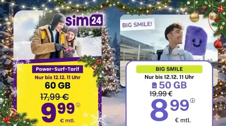 📱 Drillisch Tarife: sim24 & BIGSIM ab 2,99 €/Monat