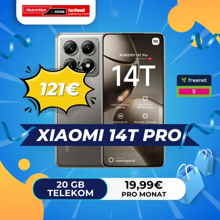 Xiaomi 14T Pro + 20GB Telekom für -7,23€/mtl ❤️ Deal