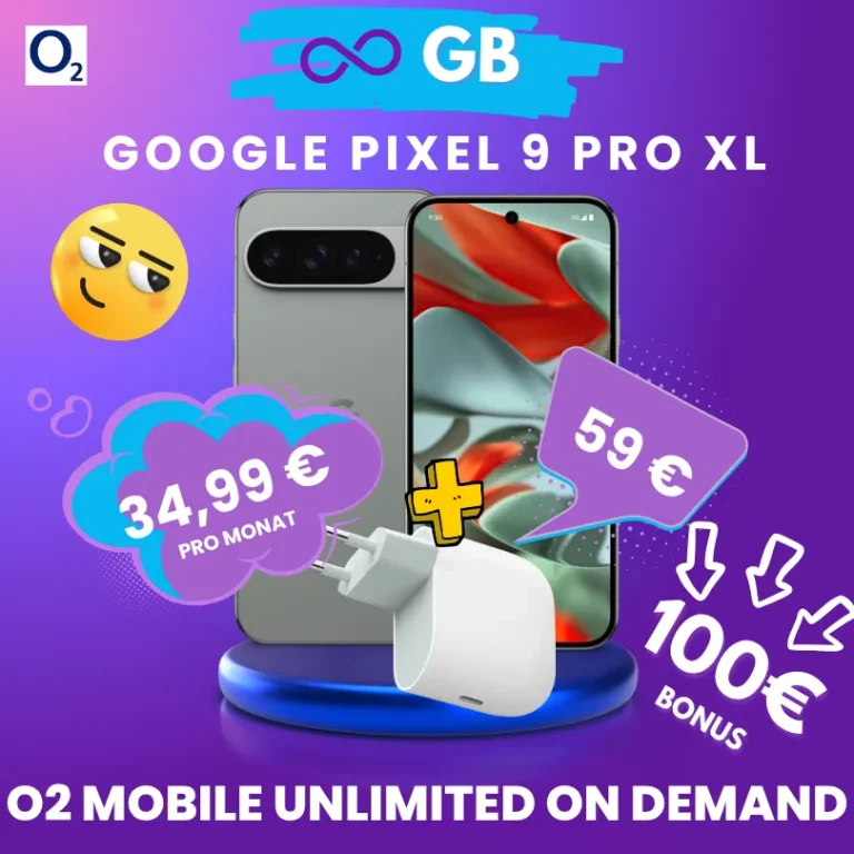 📱 Pixel 9 Pro XL + O₂ unlimited 34,99€ eff. -1,90€