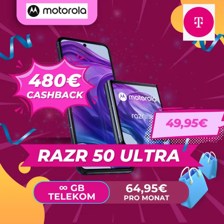 📱 razr 50 Ultra + Telekom 5G ab 12,77€/M | 4 Tarife